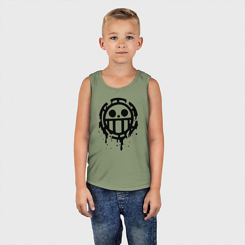 Детская майка One Piece знак черной краской / Авокадо – фото 5