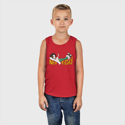 Детская майка Not Today / Красный – фото 5