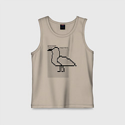 Майка детская хлопок Мем Запускаем Гуся, цвет: миндальный