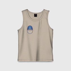 Майка детская хлопок Blind Isaac, цвет: миндальный