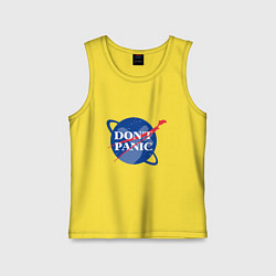 Майка детская хлопок Без паники, цвет: желтый