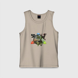 Майка детская хлопок ARK Survive, цвет: миндальный