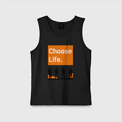 Майка детская хлопок Choose Life, цвет: черный