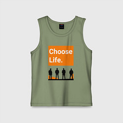Майка детская хлопок Choose Life, цвет: авокадо