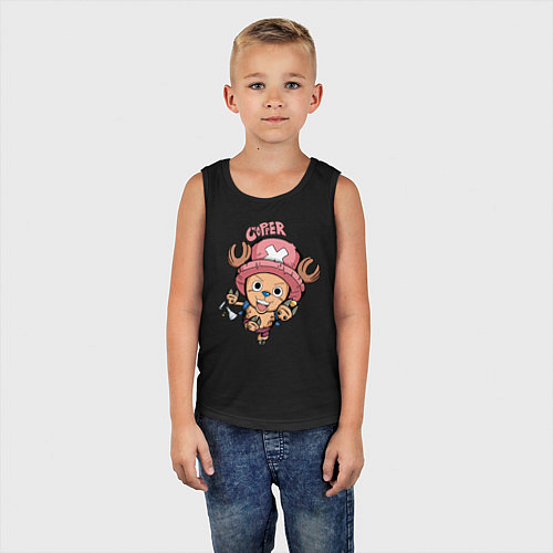 Детская майка Тони Тони Чоппер One Piece / Черный – фото 5