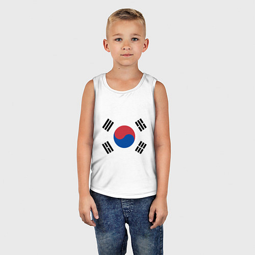 Детская майка Корея Корейский флаг / Белый – фото 5