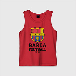 Майка детская хлопок Barcelona Football Club, цвет: красный