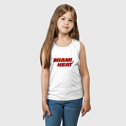 Майка детская хлопок NBA - Miami Heat, цвет: белый — фото 2