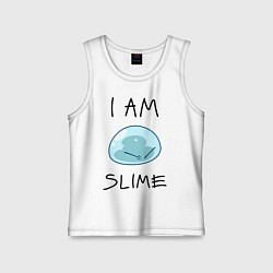 Майка детская хлопок I AM SLIME, цвет: белый