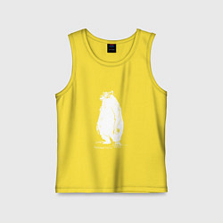 Майка детская хлопок Курьер - Медведь, цвет: желтый