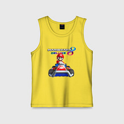 Майка детская хлопок Марио крутой гонщик, цвет: желтый