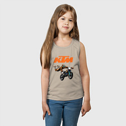 Майка детская хлопок KTM МОТОКРОСС Z, цвет: миндальный — фото 2