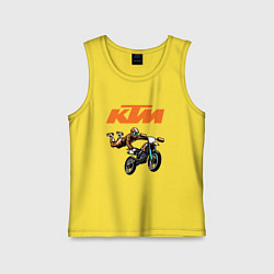 Майка детская хлопок KTM МОТОКРОСС Z, цвет: желтый