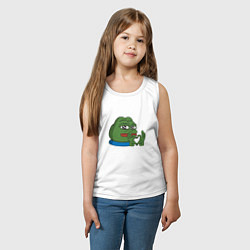 Майка детская хлопок Pepe love пепе лов, цвет: белый — фото 2