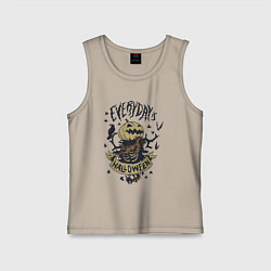 Майка детская хлопок Halloween, цвет: миндальный