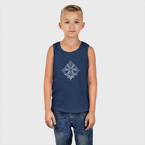 Детская майка Genshin Impact - Мондштадт / Тёмно-синий – фото 5