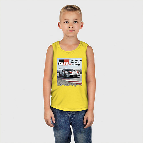 Детская майка Toyota Gazoo Racing - легендарная спортивная коман / Желтый – фото 5
