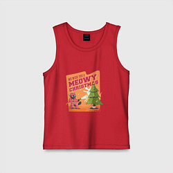 Майка детская хлопок Firefighter Cat, цвет: красный