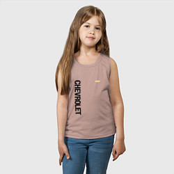Майка детская хлопок Шевроле Логотип, цвет: пыльно-розовый — фото 2