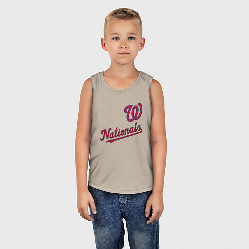 Детская майка Washington Nationals - baseball team! / Миндальный – фото 5