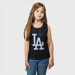 Майка детская хлопок Los Angeles Dodgers - baseball team, цвет: черный — фото 2