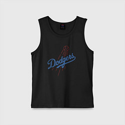 Майка детская хлопок Los Angeles Dodgers baseball, цвет: черный