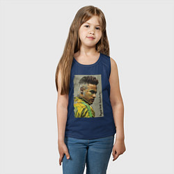 Майка детская хлопок Neymar Junior - Brazil national team, цвет: тёмно-синий — фото 2