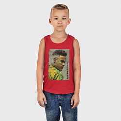 Майка детская хлопок Neymar Junior - Brazil national team, цвет: красный — фото 2