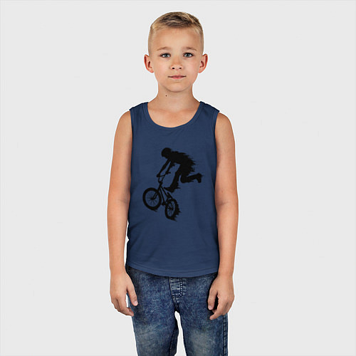 Детская майка ВЕЛОСПОРТ BMX Racing ВЕЛОСИПЕДИСТ / Тёмно-синий – фото 5