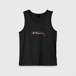 Майка детская хлопок Metallica emblem, цвет: черный