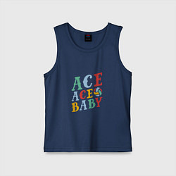 Майка детская хлопок Ace Ace Baby, цвет: тёмно-синий