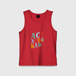 Майка детская хлопок Ace Ace Baby, цвет: красный