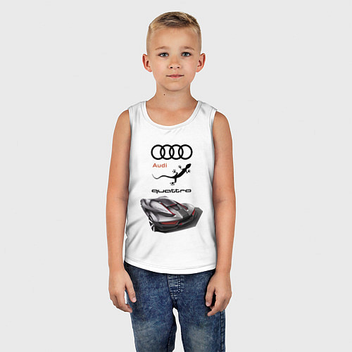 Детская майка Audi quattro Concept Design / Белый – фото 5