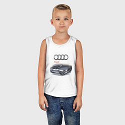 Майка детская хлопок Audi Concept, цвет: белый — фото 2