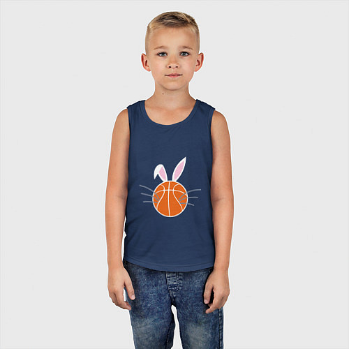 Детская майка Basketball Bunny / Тёмно-синий – фото 5