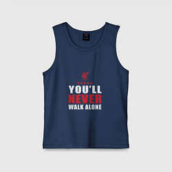 Майка детская хлопок Никогда не будешь один, цвет: тёмно-синий