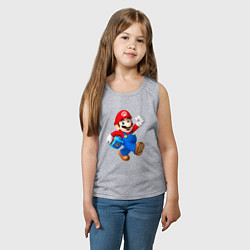 Майка детская хлопок Super Mario Hero!, цвет: меланж — фото 2