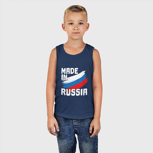 Детская майка In Russia / Тёмно-синий – фото 5