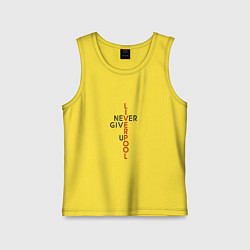 Майка детская хлопок Liverpool - Never Give Up, цвет: желтый