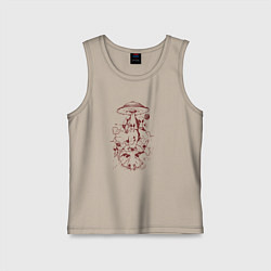 Майка детская хлопок Инопланетяне Нло, цвет: миндальный