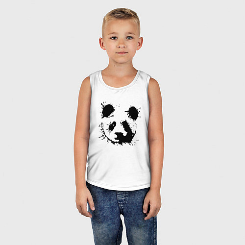 Детская майка Прикольный панда - клякса / Белый – фото 5