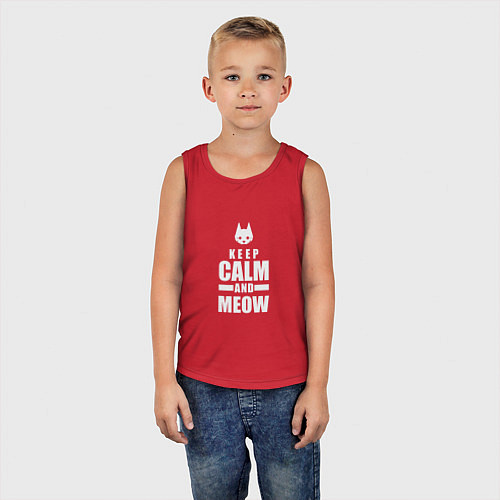 Детская майка Stray - Keep Calm / Красный – фото 5