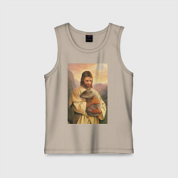 Детская майка Иисус и капибара