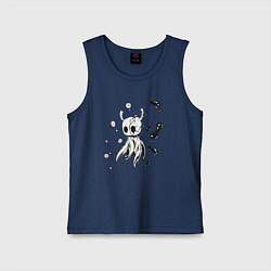 Майка детская хлопок Hollow Knight game, цвет: тёмно-синий