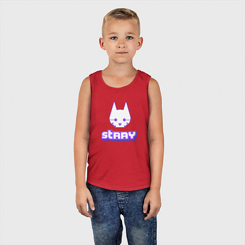 Детская майка Stray x Twitch / Красный – фото 5
