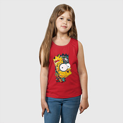 Майка детская хлопок Cyber-Bart - Simpsons family, цвет: красный — фото 2