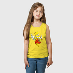 Майка детская хлопок Барт Симпсон - купидон, цвет: желтый — фото 2