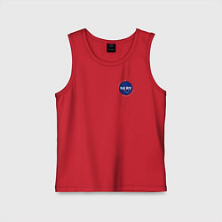 Майка детская хлопок NASA NERV Evangelion - little logo, цвет: красный