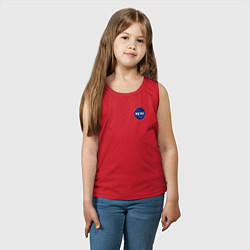 Майка детская хлопок NASA NERV Evangelion - little logo, цвет: красный — фото 2