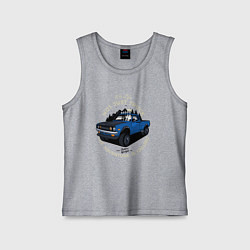 Майка детская хлопок Путешественник - внедорожник, цвет: меланж